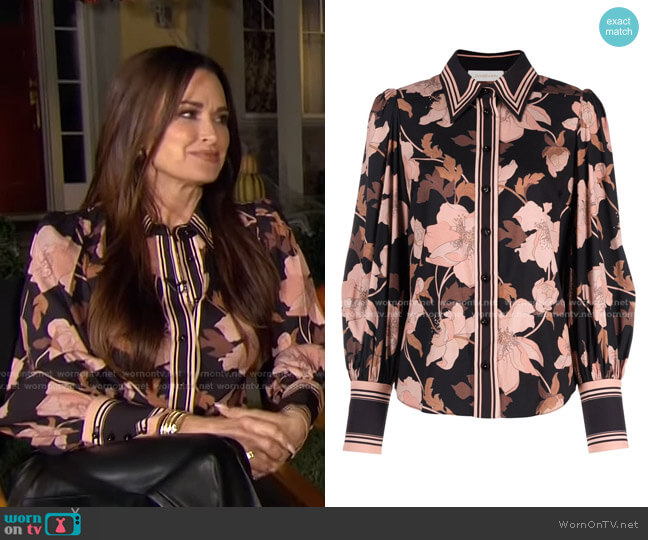 Zimmermann Floral-Print Silk Blouse
