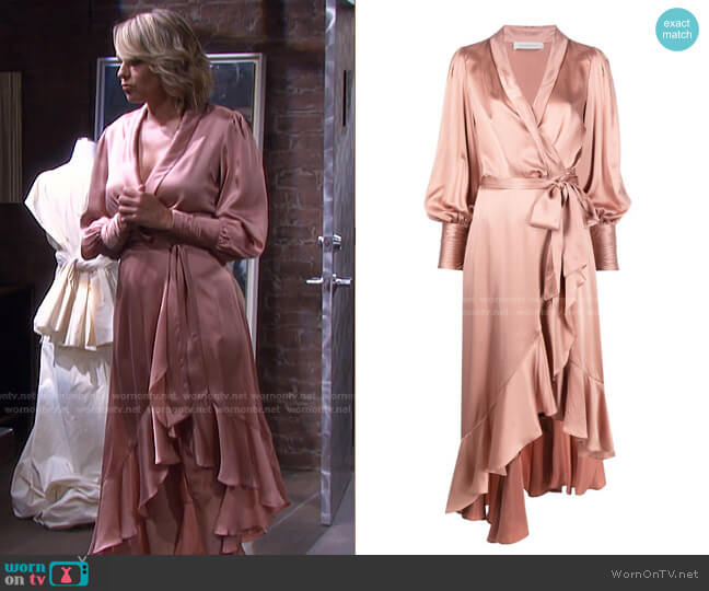 Zimmermann Ruffled Wrap Dress worn by Nicole Walker (Arianne Zucker) on Days of our Lives