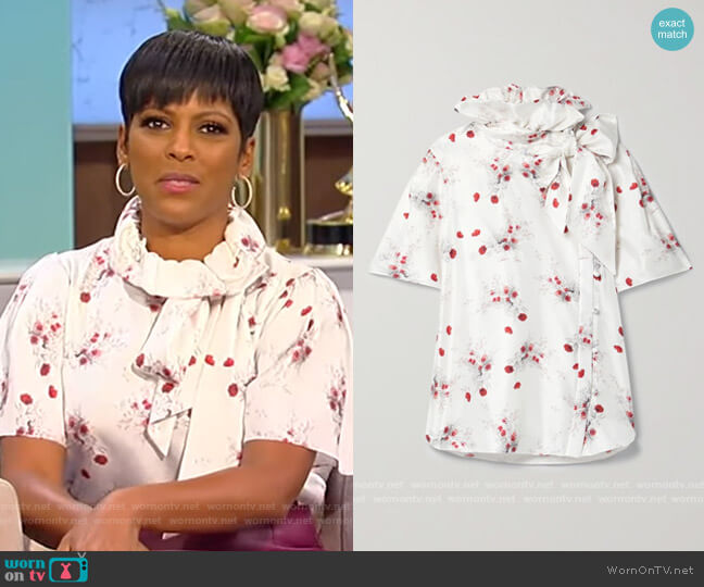 Saint Laurent Leather skirt worn by Tamron Hall on Tamron Hall Show