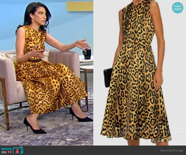 Adam Lippes Jacquard Leopard print Dress