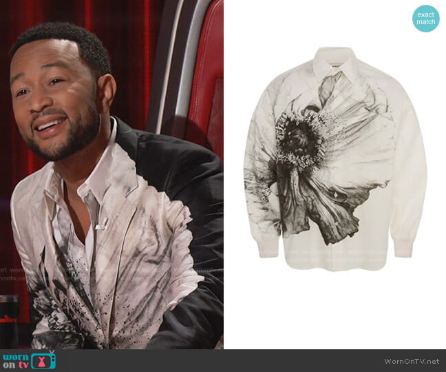 Alexander McQueen Floral Print Button-Down Shirt