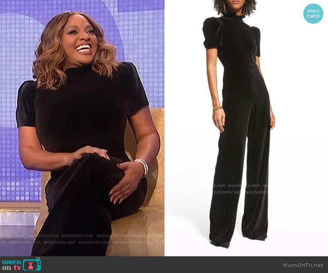 Alice + Olivia Jorah High-Neck Wide-Leg Jumpsuit