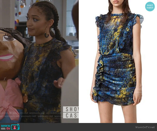 All Saints Hali Mirus Mini Dress worn by Olivia Baker (Samantha Logan) on All American