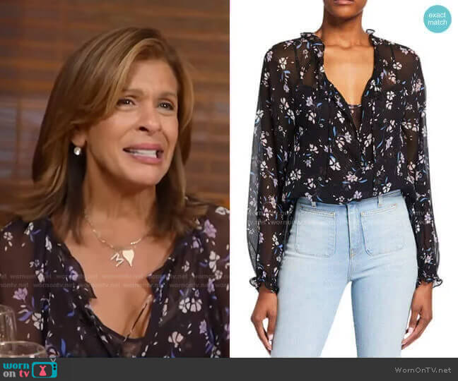 Veronica Beard Antonette Floral-Print Top worn by Hoda Kotb on Today