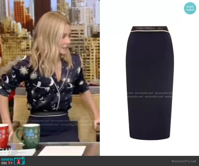 Roland Mouret Arreton Skirt worn by Kelly Ripa on Live with Kelly and Mark