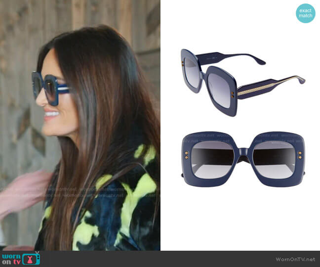 Bottega Veneta Gradient Square Sunglasses worn by Lisa Barlow on The Real Housewives of Salt Lake City