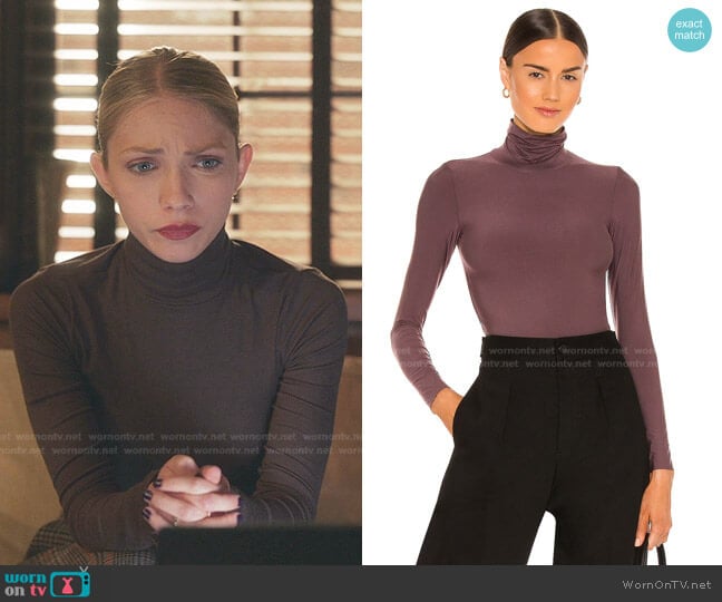 Command Butter Turtleneck Bodysuit worn by Kate Keller (Tavi Gevinson) on Gossip Girl
