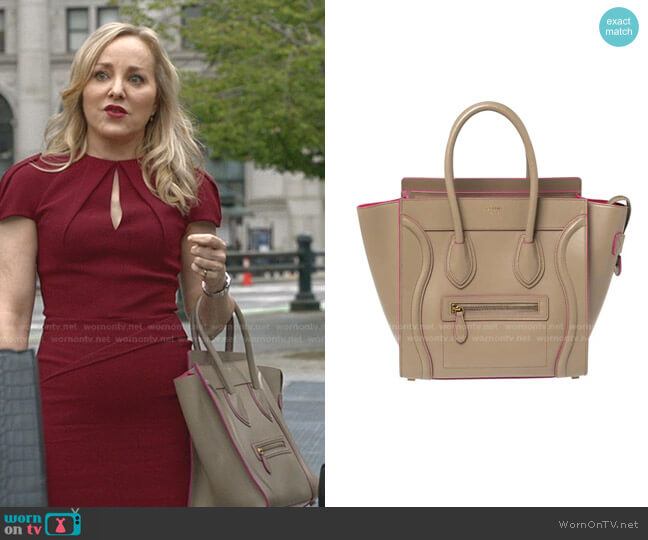 Celine Drummed Luggage Tote worn by Marissa Morgan (Geneva Carr) on Bull