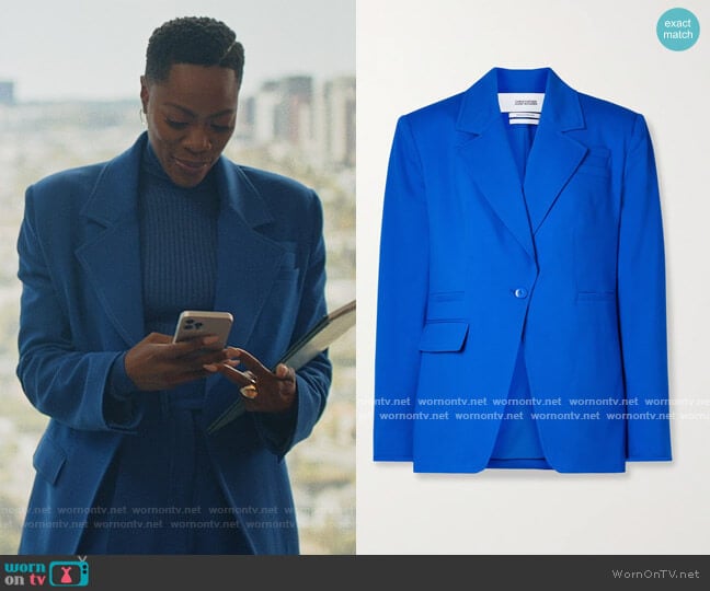 Christopher John Rogers Wool Blend Blazer worn by Molly Carter (Yvonne Orji) on Insecure