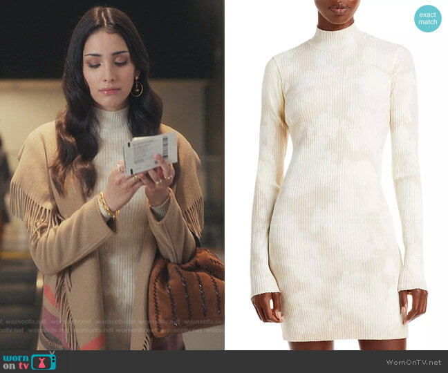 Cotton Citizen Ibiza Tie-Dye Rib-Knit Dress worn by Luna La (Zión Moreno) on Gossip Girl