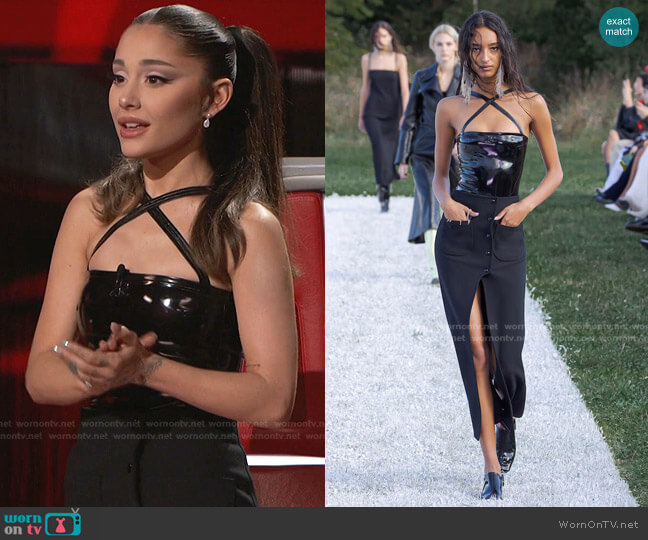 Courreges Spring 2022 Ready to Wear Collection worn by Ariana Grande on The Voice