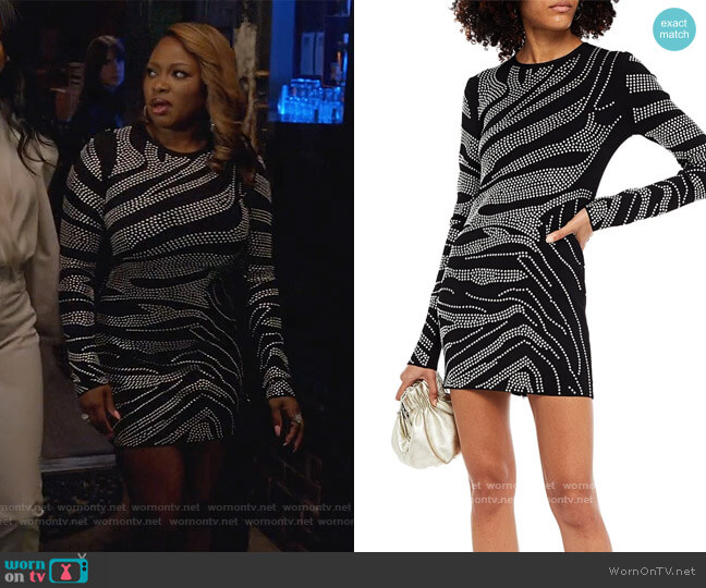 David Koma Studded ponte mini dress worn by Jill (Naturi Naughton) on Queens