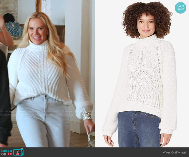 Free People Sweetheart Sweater worn by Heather Gay on The Real Housewives of Salt Lake City