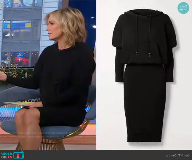 Tom Ford Hooded Ribbed Cashmere-Blend Dress worn by Dr. Jennifer Ashton on Good Morning America