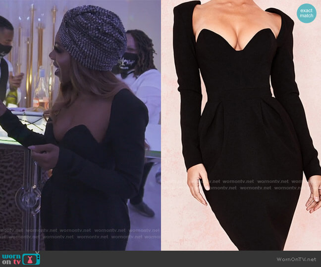 House of CB Black Faith Dress worn by Candiace Dillard Bassett on The Real Housewives of Potomac