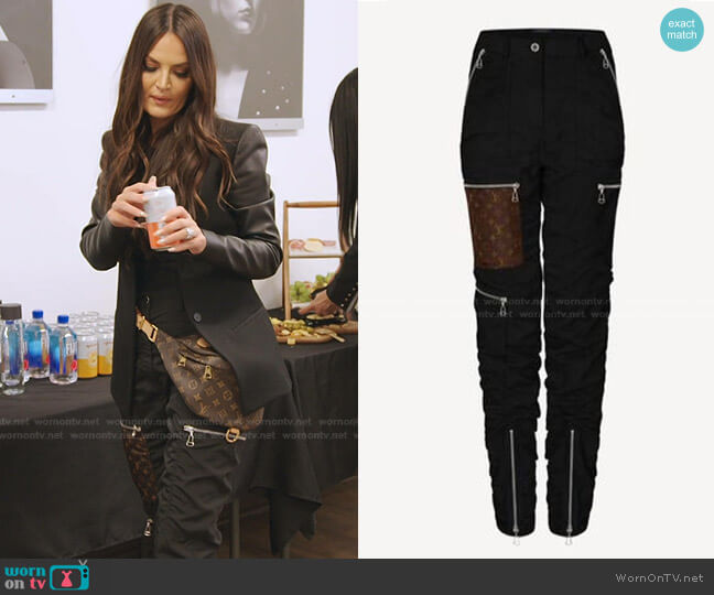 Louis Vuitton Monogram Pocket Sporty Zipper Pants worn by Lisa Barlow on The Real Housewives of Salt Lake City