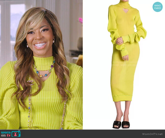 Bottega Veneta Lightweight Spirals Knit Midi Dress worn by Mary Cosby on The Real Housewives of Salt Lake City