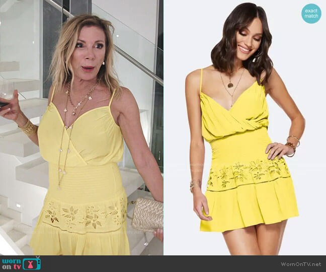 Ramy Brook Lindi Smocked Mini Dress worn by Ramona Singer on The Real Housewives Ultimate Girls Trip