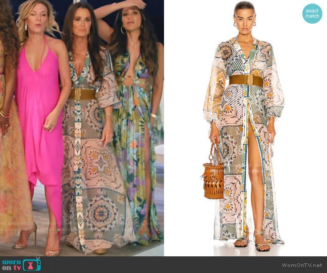 Silvia Tcherassi Inagua Robe Dress worn by Kyle Richards on The Real Housewives Ultimate Girls Trip