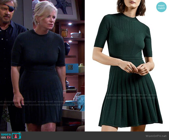 Ted Baker Olivinn Stitch Detail Dress worn by Kayla Brady (Mary Beth Evans) on Days of our Lives