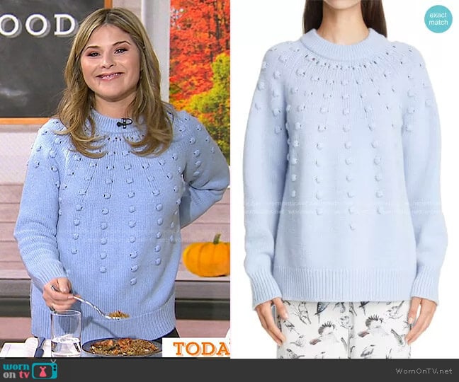 Lela Rose Oversize High/Low Wool & Cashmere Sweater worn by Jenna Bush Hager on Today