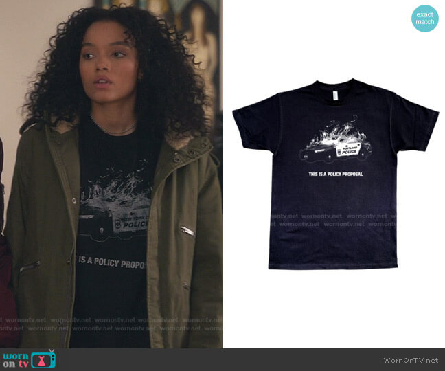 Policy Proposal Policy Proposal T Shirt worn by Zoya Lott (Whitney Peak) on Gossip Girl
