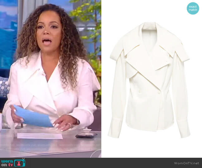 Peter Do Silk Blouse worn by Sunny Hostin on The View