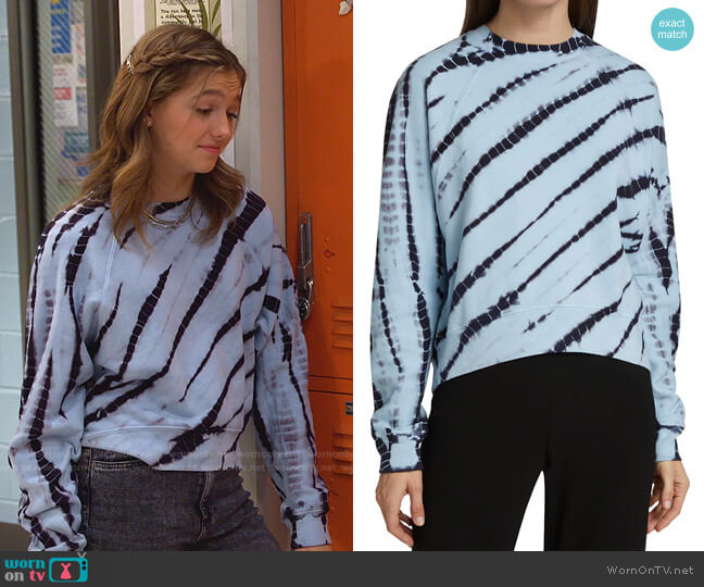 Proenza Schouler White Label Aubriella Tie Dye Sweatshirt worn by Presley (Jayden Bartels) on Side Hustle