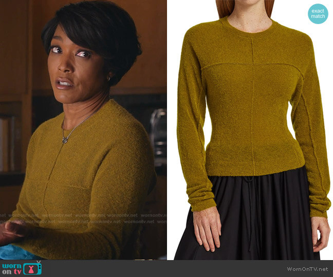 Proenza Schouler White Label Fine Boucle Crewneck Sweater worn by Athena Grant (Angela Bassett) on 9-1-1