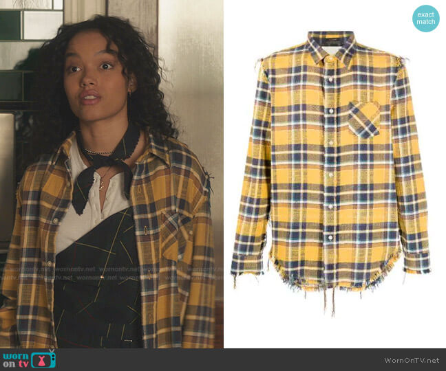 R13 Plaid Long-Sleeve Shirt worn by Zoya Lott (Whitney Peak) on Gossip Girl