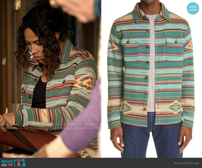 Ralph Lauren RRL Matlock Geo Shirt Jacket worn by Cassie Dewell (Kylie Bunbury) on Big Sky
