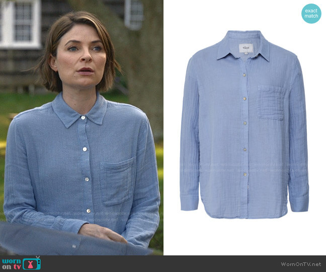 Rails Ellis Cotton Shirt in Aegean worn by Taylor Rentzel (MacKenzie Meehan) on Bull