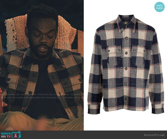 Ralph Lauren RRL Check Button-Down Shirt worn by Marcus Watkins (William Jackson Harper) on Love Life