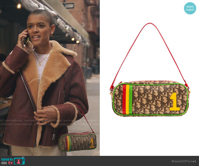 Dior Rasta Diorissimo Pochette Bag worn by Julien Calloway (Jordan Alexander) on Gossip Girl