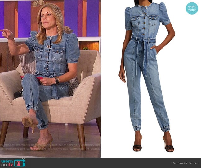 Retrofete Lia Denim Jumpsuit worn by Natalie Morales on The Talk