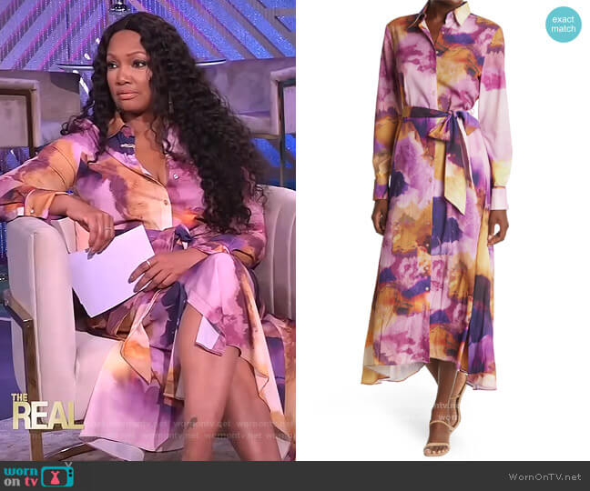 Robert Graham Gianna Printed Shirt Dress worn by Garcelle Beauvais on The Real