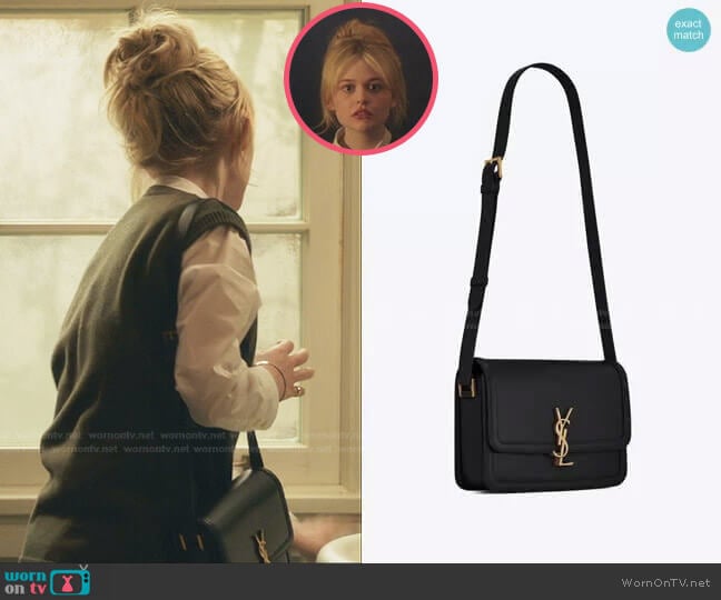 Saint Laurent Solferino Small Leather Shoulder Bag worn by Audrey Hope (Emily Alyn Lind) on Gossip Girl