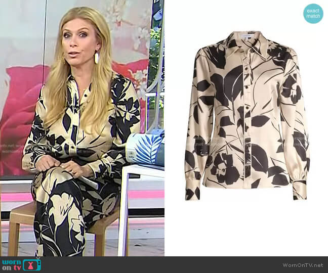 Milly Tina Winter Floral Print Top worn by Jill Martin on Today