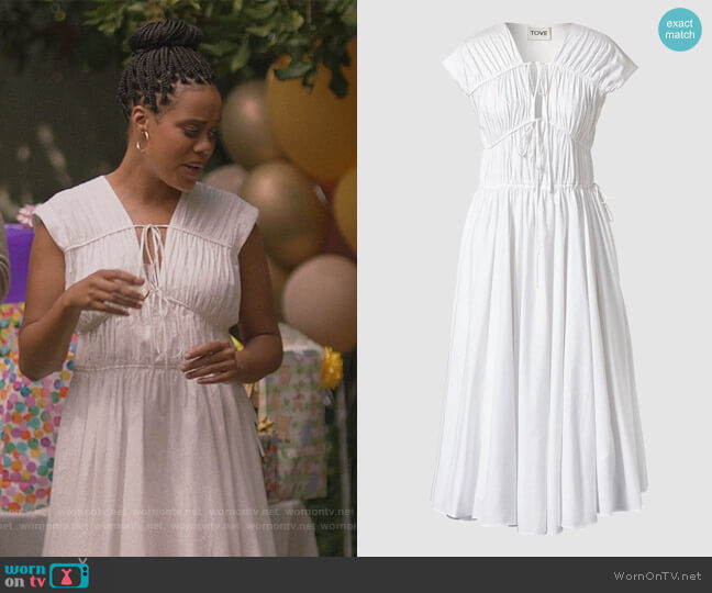 Tove Ceres Organic Cotton Midi Dress worn by Condola (Christina Elmore) on Insecure