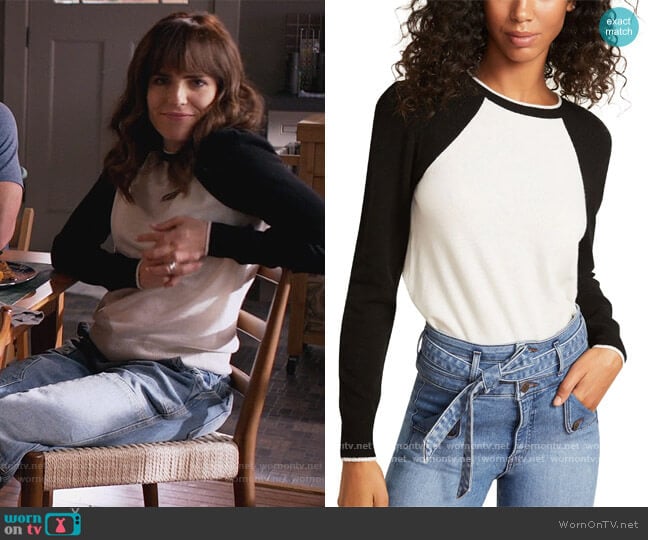 Veronica Beard Albertina Cashmere Sweater worn by Marina (Karla Souza) on Home Economics