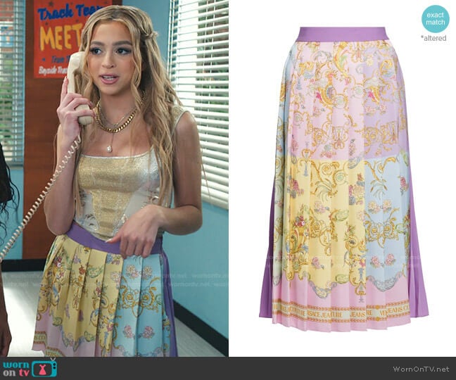 Versace Jeans Couture Confetti Pleated Skirt