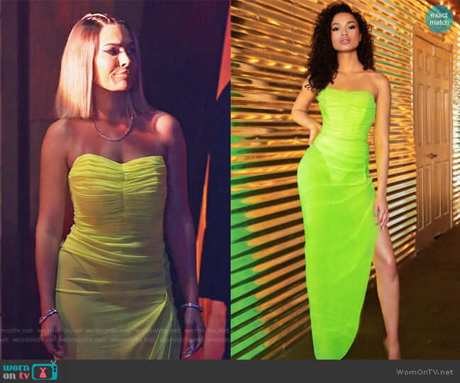 Abyss by Abby Donatella Neon Dress worn by Valeria (Nadine Velazquez) on Queens