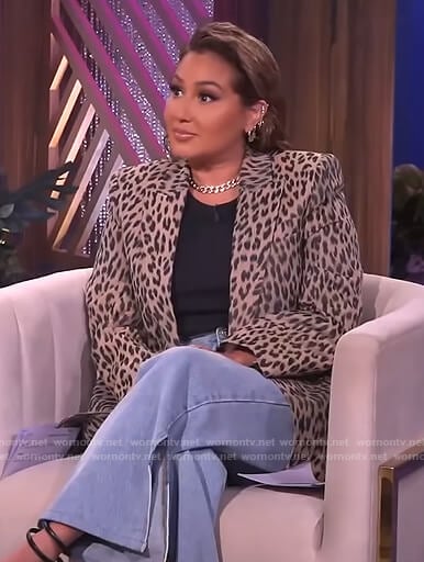 Adrienne’s leopard print blazer on The Real