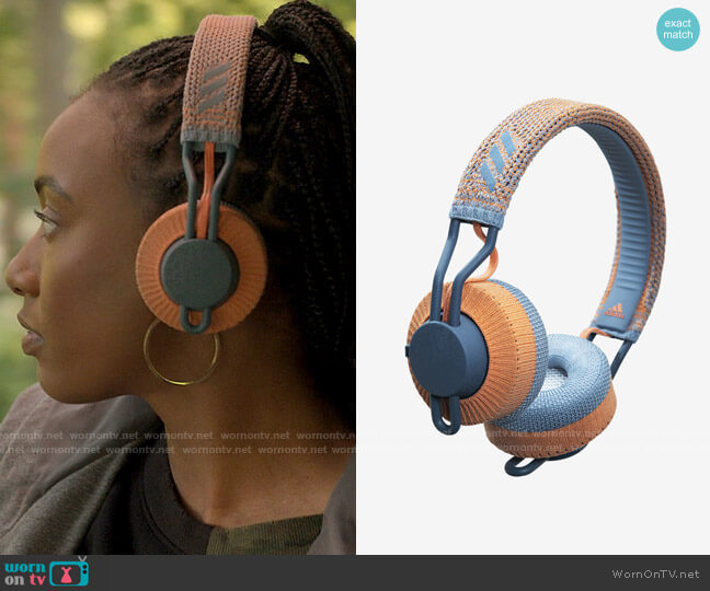Adidas RPT-01 Headphones in Signal Coral worn by Whitney Chase (Alyah Chanelle Scott) on The Sex Lives of College Girls