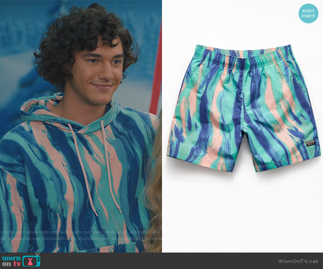 Adidas AOP Swim Trunks worn by Jamie Spano (Belmont Cameli) on Saved By The Bell