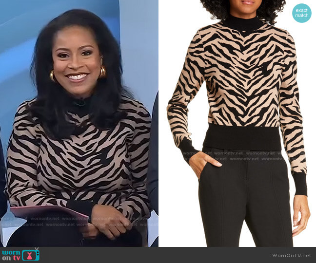A.L.C. Lola Sweater worn by Sheinelle Jones on Today