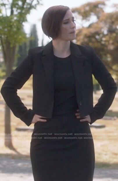 Alex’s black cropped blazer on Supergirl