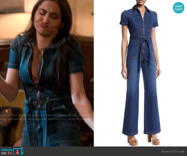 Alice + Olivia Gorgeous Jumpsuit worn by Bela Malhotra (Amrit Kaur) on The Sex Lives of College Girls