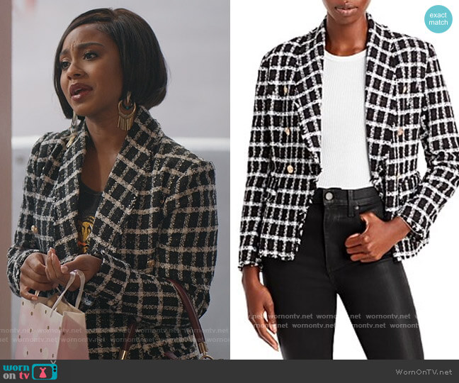 Aqua Open Front Cutaway Blazer worn by JoJo (Tetona Jackson) on Home Economics