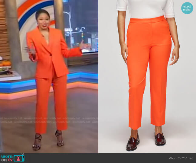 Argent Tailored Trouser in Seasonless Wool worn by Alicia Quarles on Good Morning America